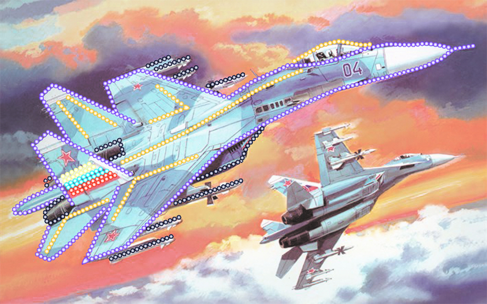 "ВВС России"-4167 ткань с нанесенным рисунком