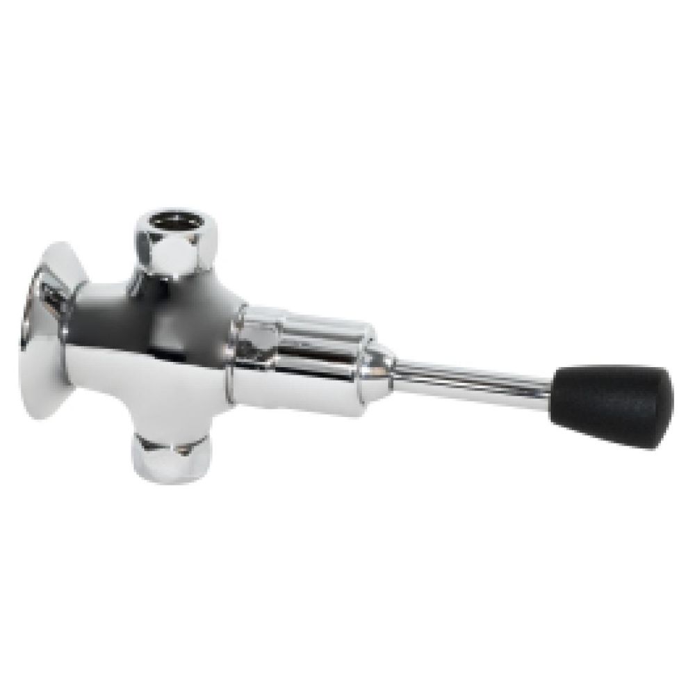 Кран с рычагом и таймером без излива латунь NOFER 07490P.S глянцевый