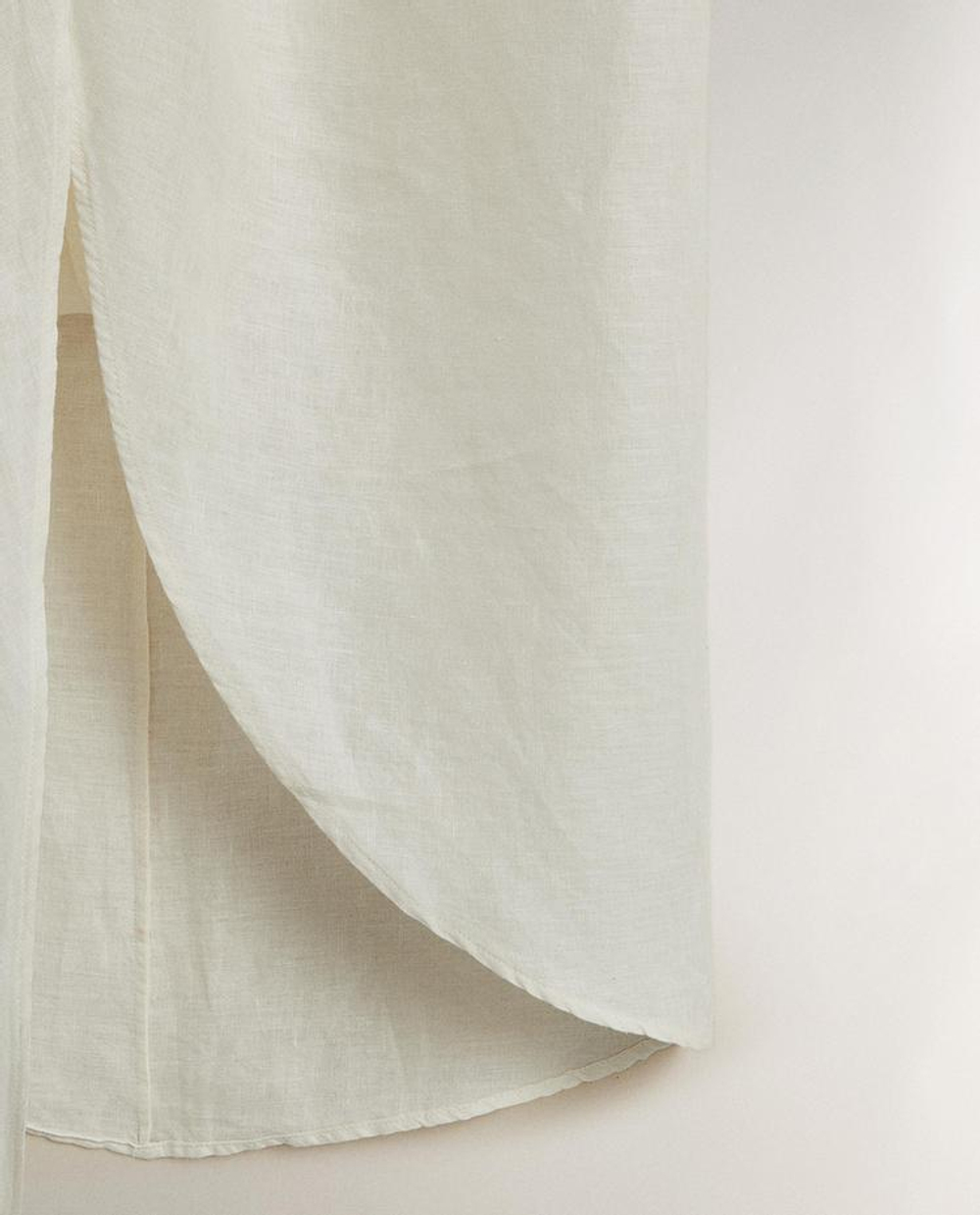 ZARA HOME ДЛИННОЕ ЛЬНЯНОЕ ПАРЕО, ЭКРЮ