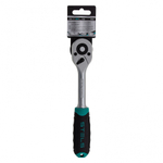 Ключ-трещотка 3/8", CrV, 72 зуба, с быстрым сбросом, матовый хром Stels