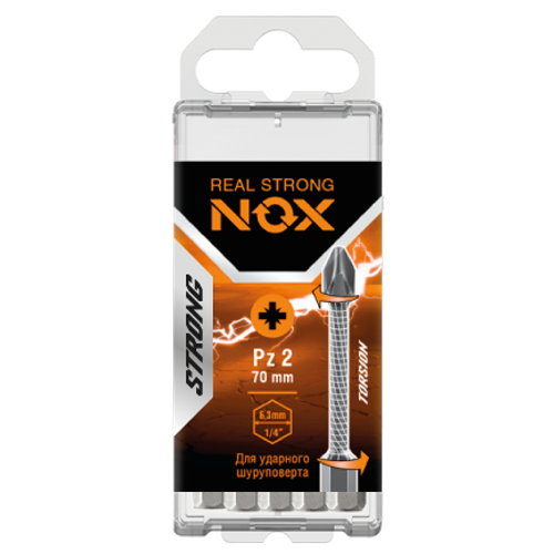 Бита torsion Pz2-70 E6.3, 10 шт бокс STRONG