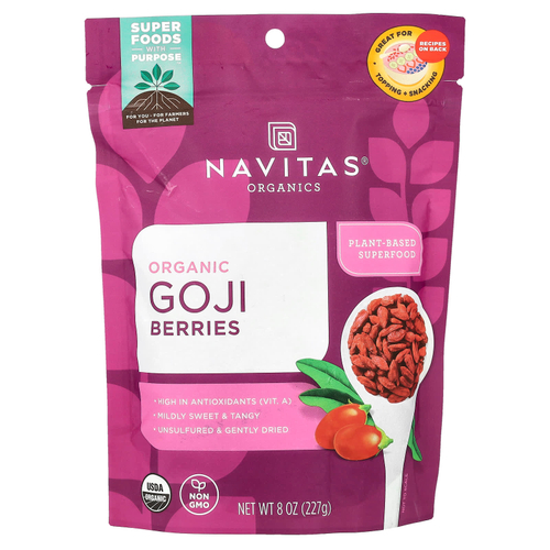 Navitas Organics, органические ягоды годжи, 227 г (8 унций)