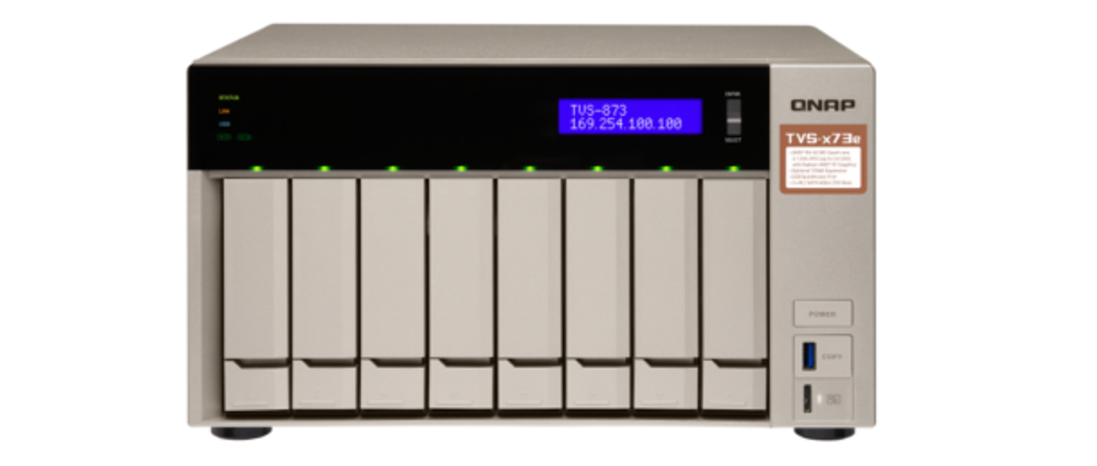 Сетевой RAID-накопитель  QNAP TVS-873e-8G