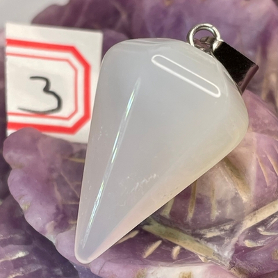 37244 Агат серый Кулон Маятник 22мм