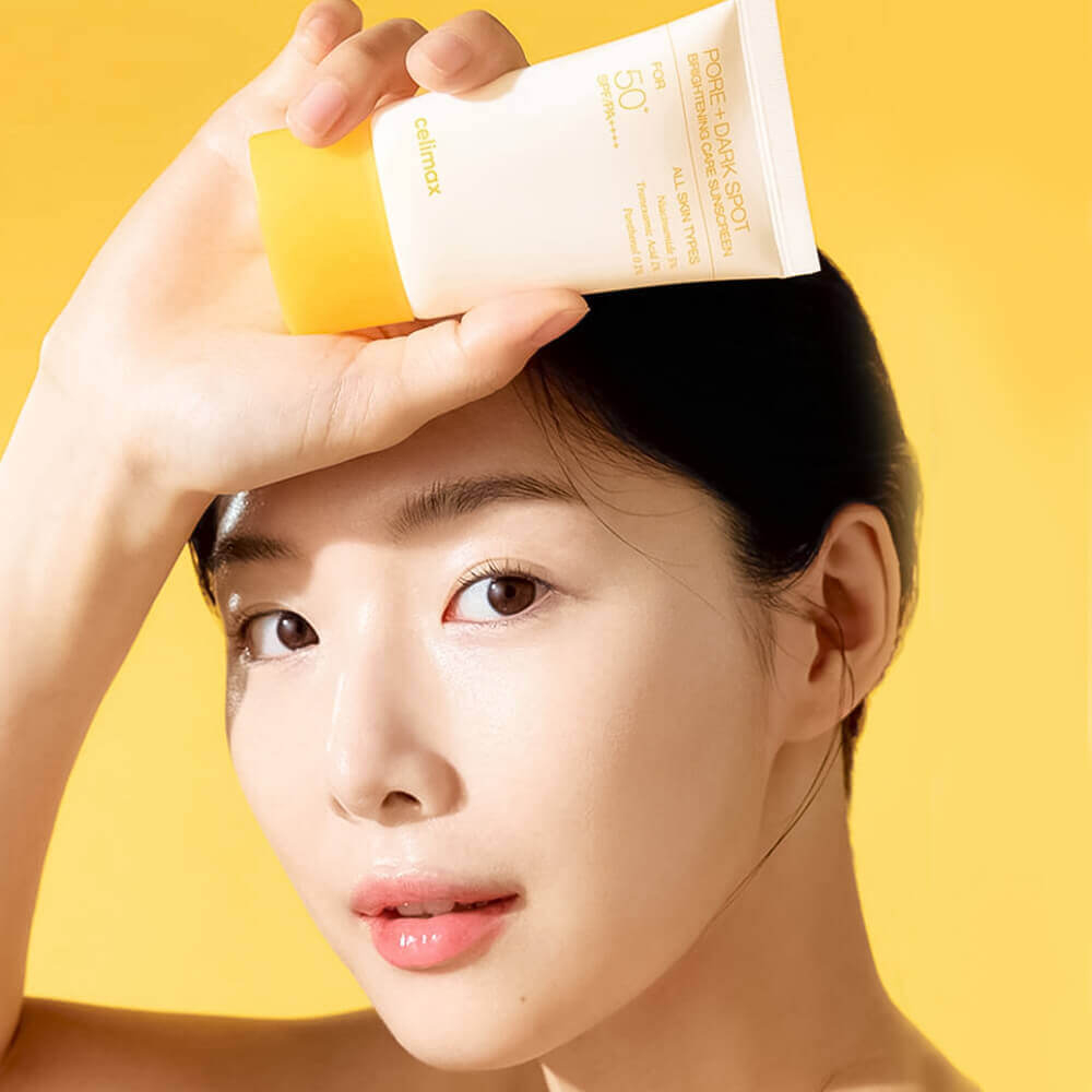 Celimax Pore+Dark Spot Brightening Care Sunscreen SPF50+ PA++++ осветляющий солнцезащитный крем