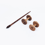 Опорное веретено с двумя катушками из натурального дерева. Art of Siberia. B36