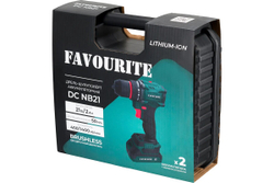Дрель-шуруповёрт аккумуляторный FAVOURITE DC NB21 , 2 Ач, 50 Hm, бесщёточный, блокировка шпинделя, подсветка
