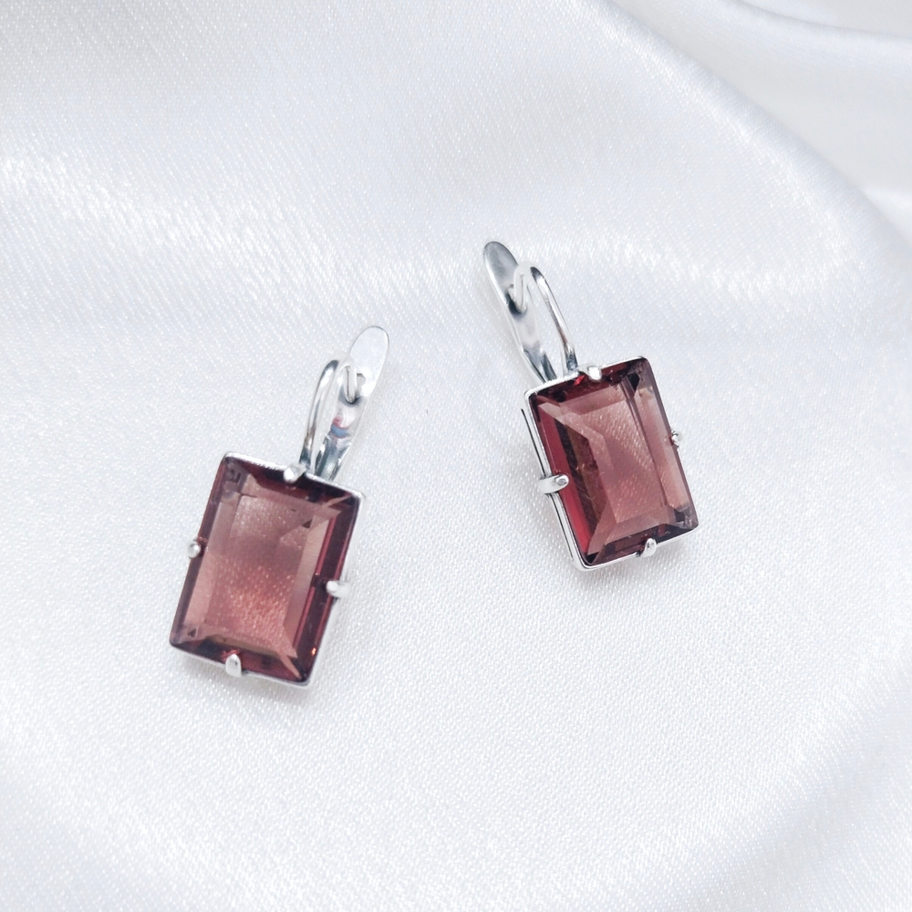 "Кристобаль мод." серьги в серебряном покрытии из коллекции "Серебряная сказка" от Jenavi  с английским замком