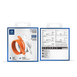 Силиконовый кабель 60W разъем с USB-C на USB-C, длина 100см (1м), серия SILI Series от Dux Ducis