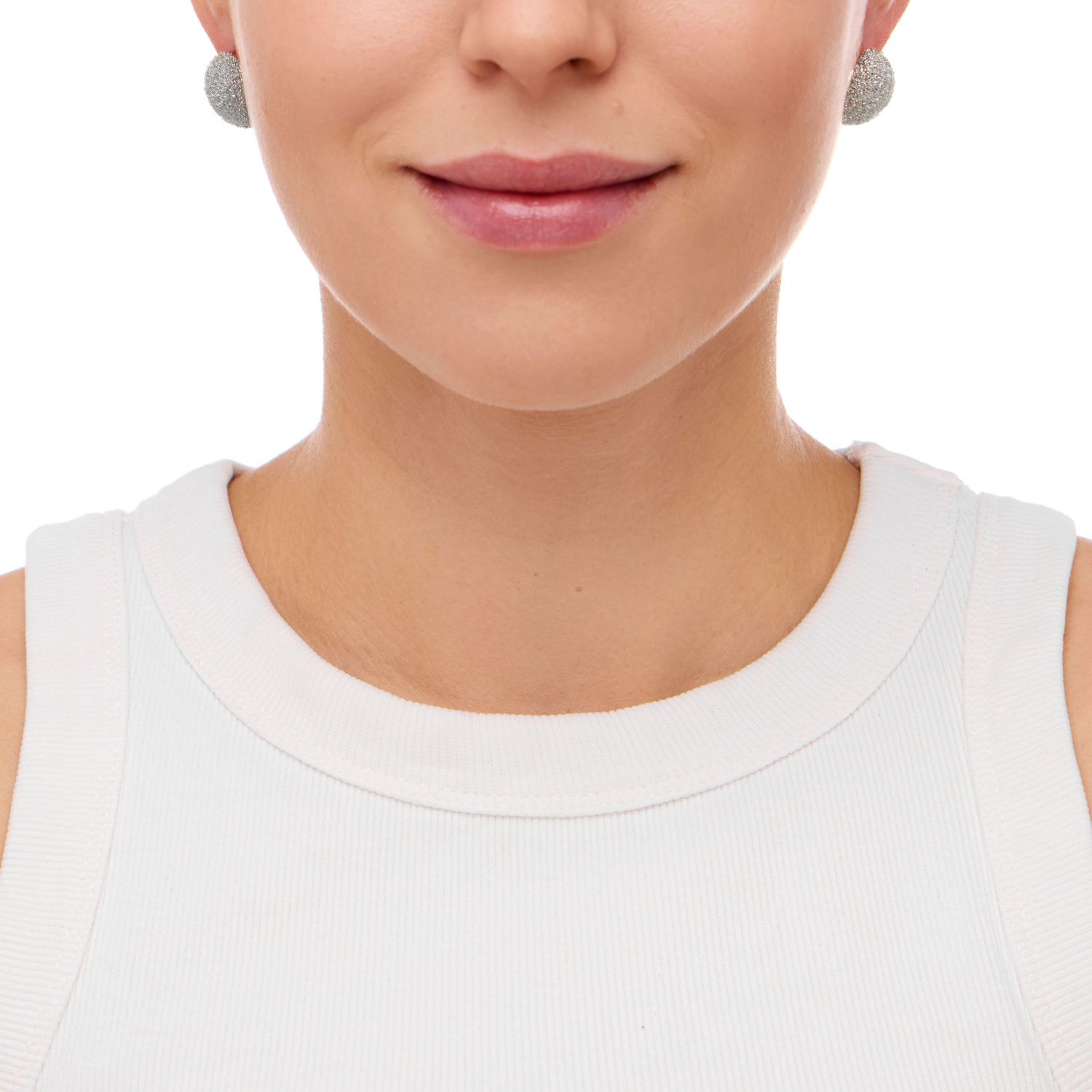 Серьги Fuzzy Oval Earrings – Silver