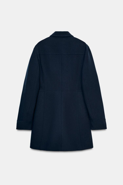 ZARA КОРОТКОЕ ПЛАТЬЕ-РУБАШКА — ZW COLLECTION, МОРСКОЙ СИНИЙ