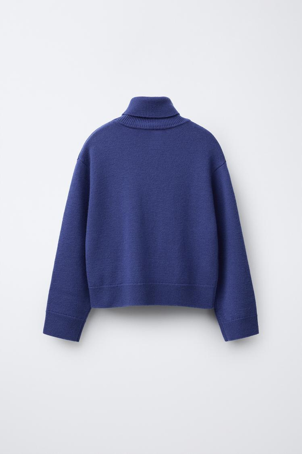 ZARA СВИТЕР С ВЫСОКИМ ВОРОТНИКОМ, СИНИЙ