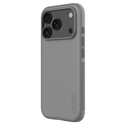 Противоударный чехол серого цвета (Titanium Gray) от Nillkin для iPhone 17 Pro, серия Super Frosted Shield Pro