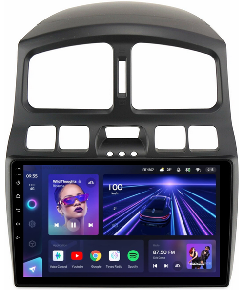 Магнитола для Hyundai Santa Fe 2000-2013 - Teyes CC3L на Android 10, CarPlay, 4G SIM-слот