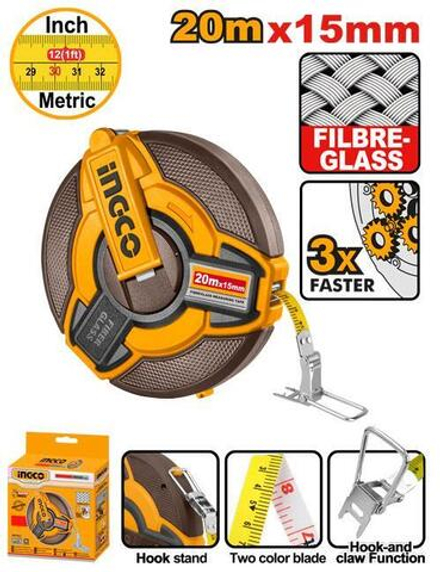 Мерная лента фиберглассовая INGCO HFMT1820 INDUSTRIAL 20 м