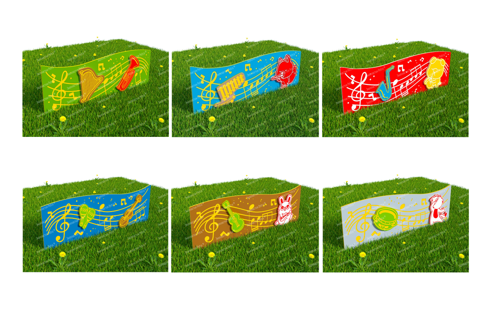 Забор уличный из экопластика Музыкальные инструменты