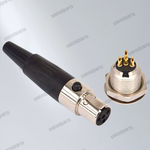 Разъем mini XLR 4 Pin c кнопкой + разъем мама для пайки