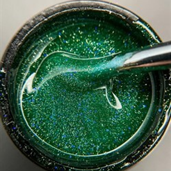 Гель моделирующий мерцающий &quot;Зеленый&quot; 15 мл.