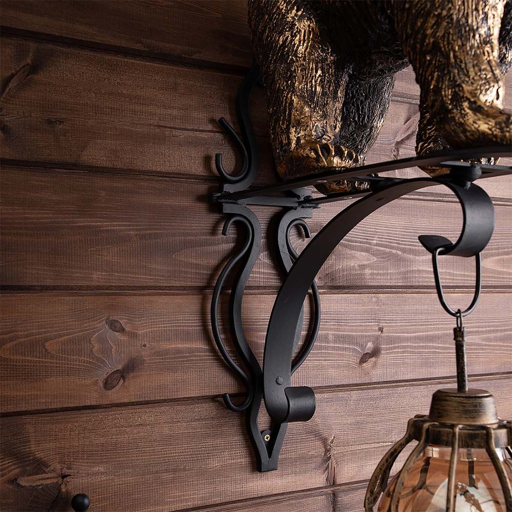 Кронштейн для цветов Медведь Велес Бронза