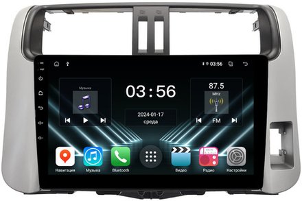 Магнитола для Toyota Land Cruiser Prado 150 2009-2013 (правый руль) - FarCar DX9-7041PR монитор 9" IPS на Android 13, 4+64Гб, CarPlay