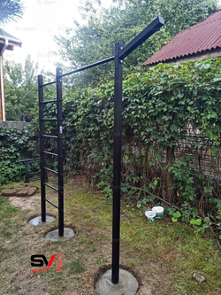 Монтаж уличной шведской стенки Sv Sport (3 вертикальных столба)