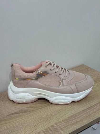 Кроссовки из эко кожи/замши