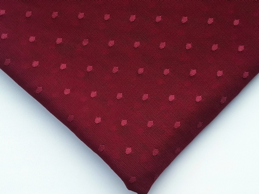 Эластичная сетка, мушки 5 мм, бордо