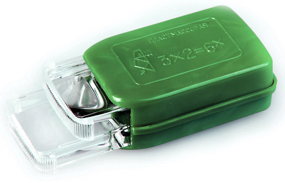 Лупа складная ЛПС-453 3x/6x, 24х24 мм, перламутровая