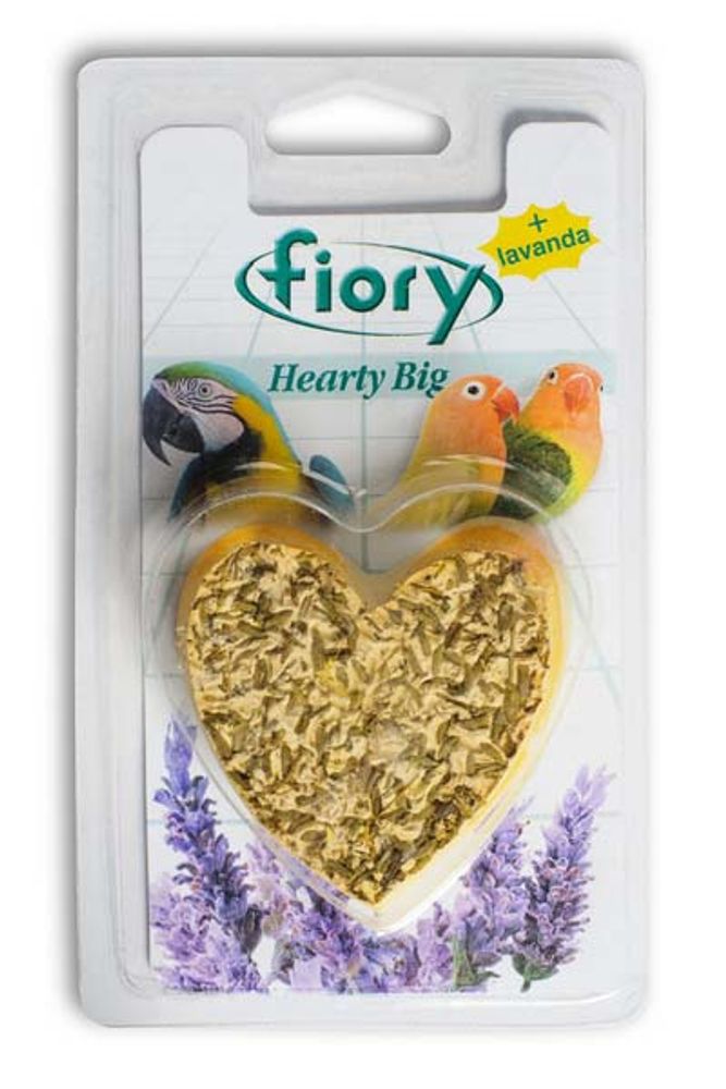 FIORY био-камень 100г для птиц Hearty Big с лавандой в форме сердца