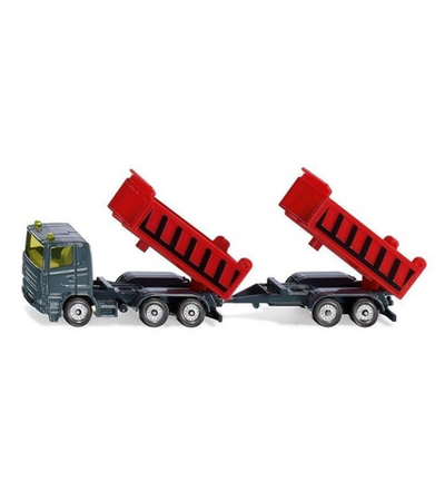 Грузовик Siku 1685 с прицепом, 15.2 см, серый/красный