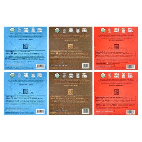 TCHO, овсяный молочный шоколад, в подарочной упаковке, 18 плиток по 70 г (2,5 унции)