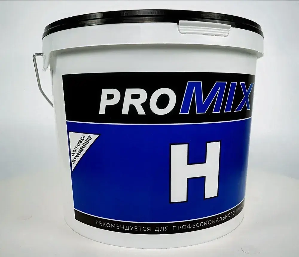 Толстослойная выравнивающая шпатлевка PROMIX H готовая для стен и потолков, 18 кг