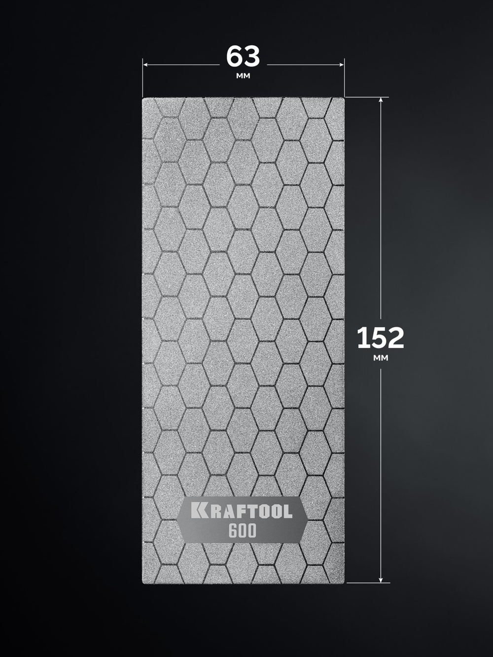 KRAFTOOL DIAMOND 63 х 152 мм, Р600, пластина алмазная заточная (35710-600)