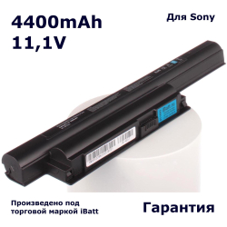 Аккумулятор iBatt 4400mAh, для PCG-79EP VPC-EB1Z1R VPC-EB2S1R VPC-EB2Z1R VPC-EF3E1R VPC-EA2M1R VPC-EB11GX