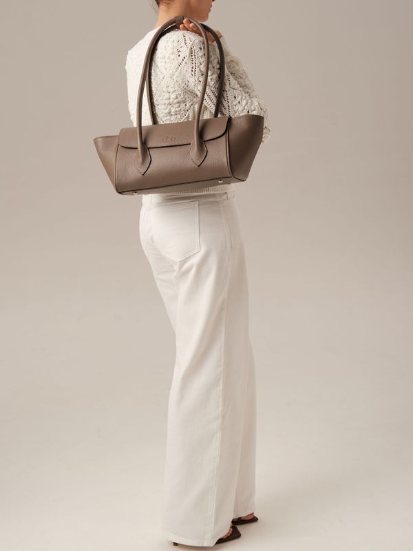 Кожаная сумка Viki DBR 31341 тауп