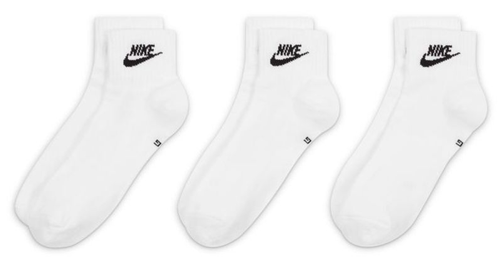 Теннисные носки Nike Everyday Essential Ankle Socks 3P - белый