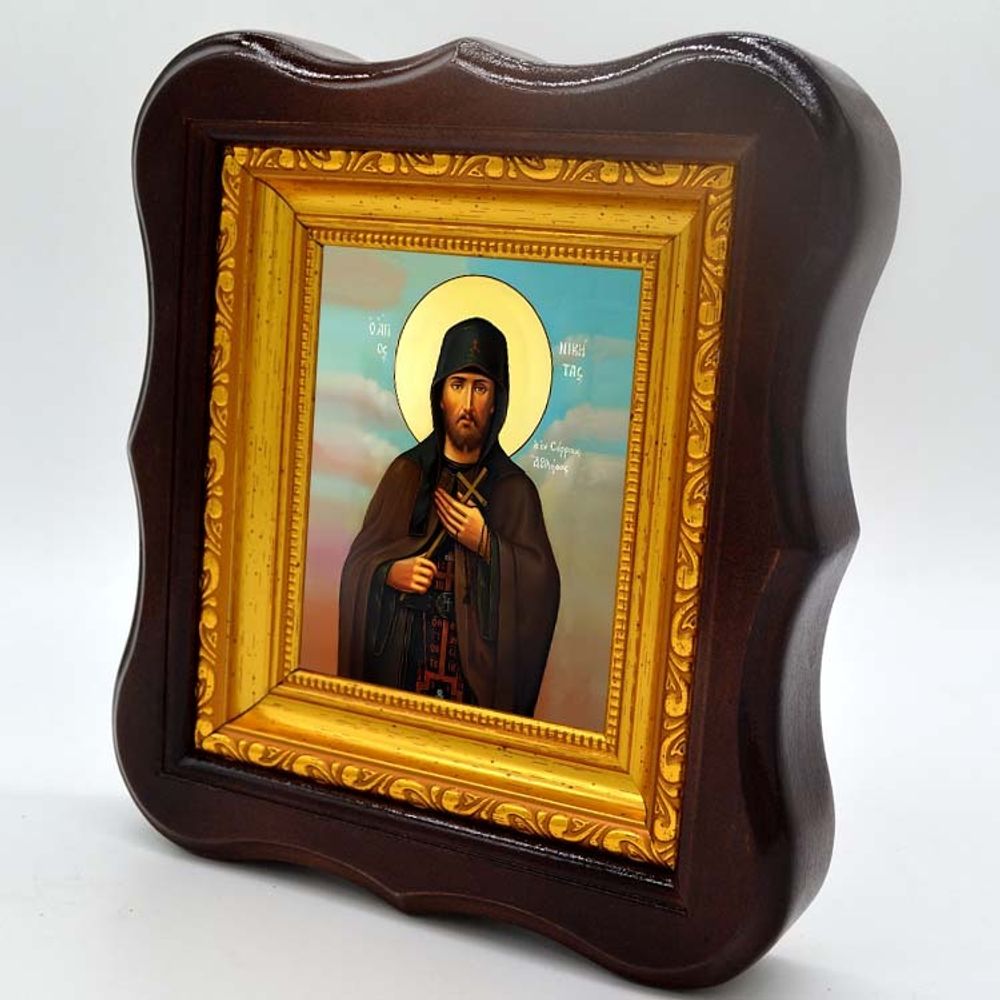 Никита Славянин, Афонский Священномученик. Икона на холсте.