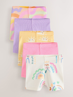 Шорты-велосипедки для девочки Next E65-366, 4 шт., Розовый, Желтый, Сиреневый