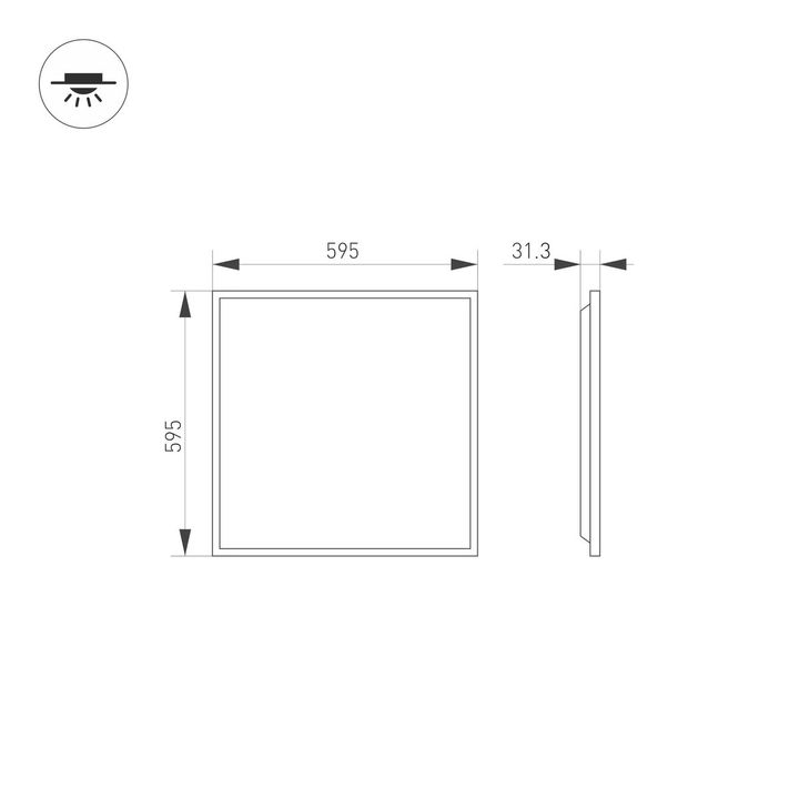 Встраиваемый светодиодный светильник Arlight DL-Titan-S600x600-40W Day4000-MIX 046049
