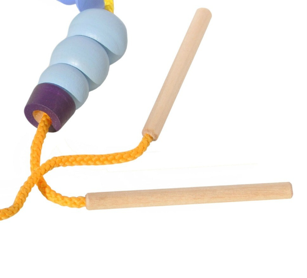 Бусы-шнуровка окрашенная