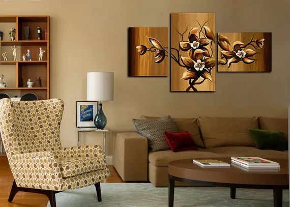 Модульная картина "Четыре цветка"