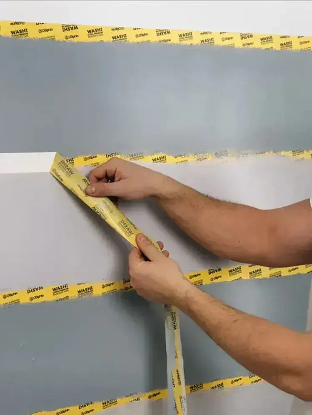 Скотч малярный (лента) на японской рисовой бумаге, Blue Dolphin WASHI (Блю Долфин), Желтый, 25мм *50м