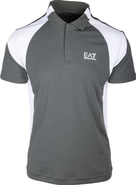 Мужское теннисное поло EA7 Man Jersey - зеленый