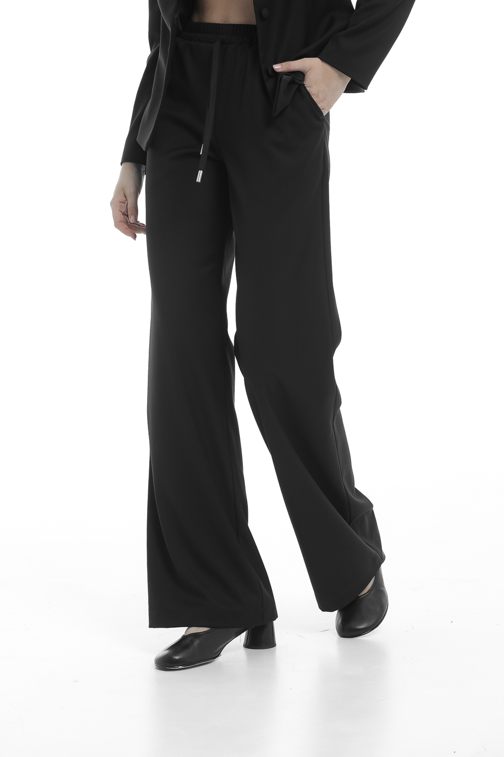 Брюки клеш из уплотненной поливискозы