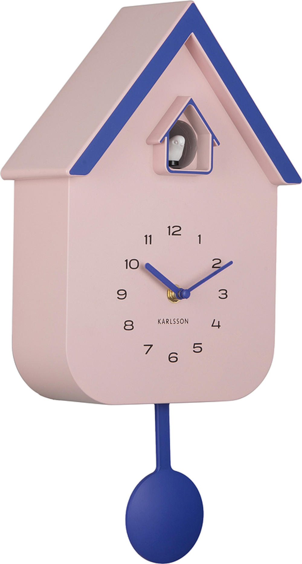 Настенные часы Karlsson Dupla Color, пластик, 21,5 41,5 см, розовые