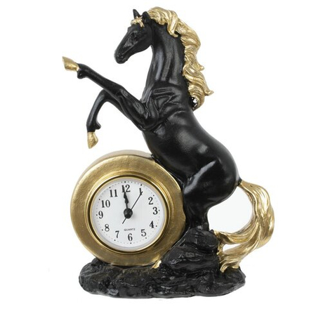 GAEM Фигурка декоративная "Лошадь" с часами (AAAx1 н/п), L16 W7,5 H23 см