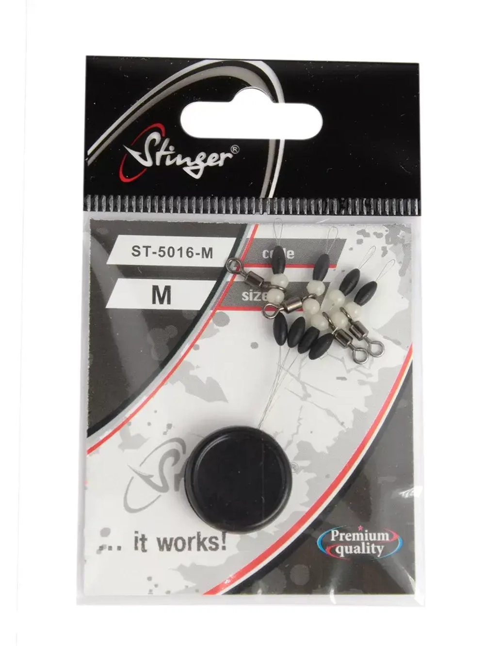 Стопор силиконовый с вертлюжком ST-5016-1L, 4 штуки