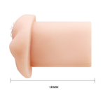 Телесный мастурбатор-вагина с оволосением и вибрацией (Цвет: телесный)