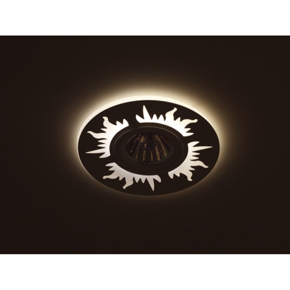 Светильник встраиваемый cо светодиодной подсветкой ЭРА DK LD30 WH /1 под лампу MR16 GU5.3 белый/белый | Встраиваемые LED светильники