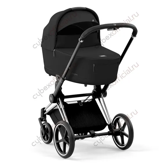 Коляска для новорожденных Cybex Priam IV Sepia Black шасси Chrome Black
